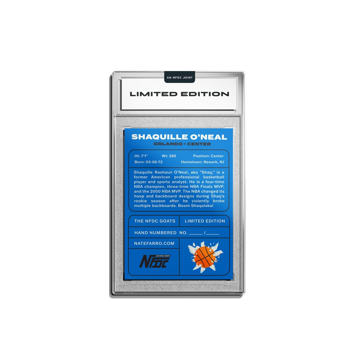 "Shaq Attaq" Shaquille O'Neal Holographic Card