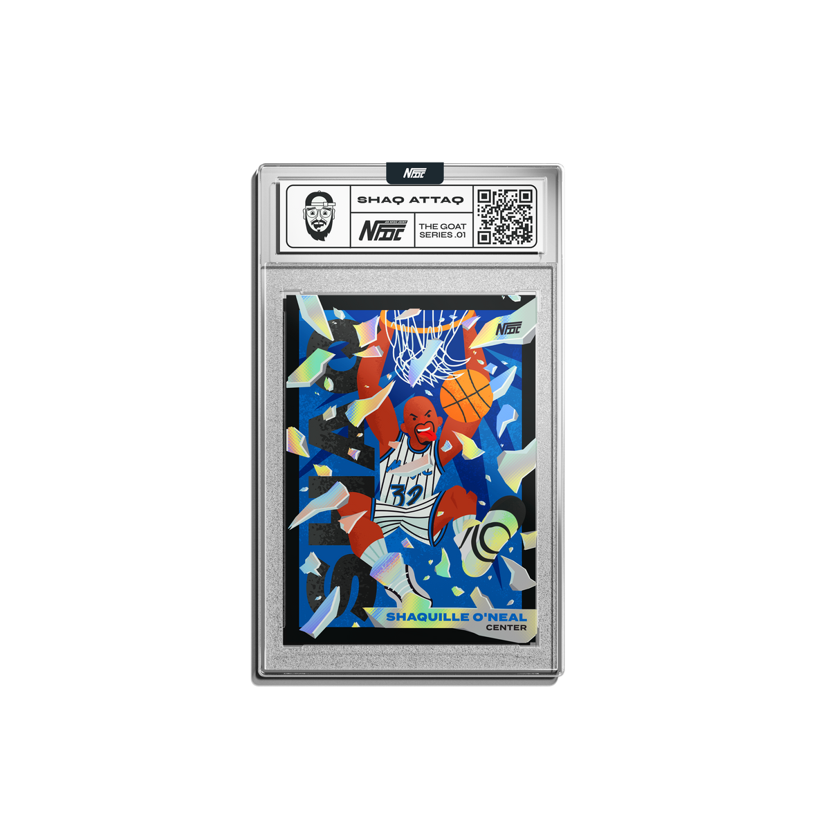 "Shaq Attaq" Shaquille O'Neal Holographic Card