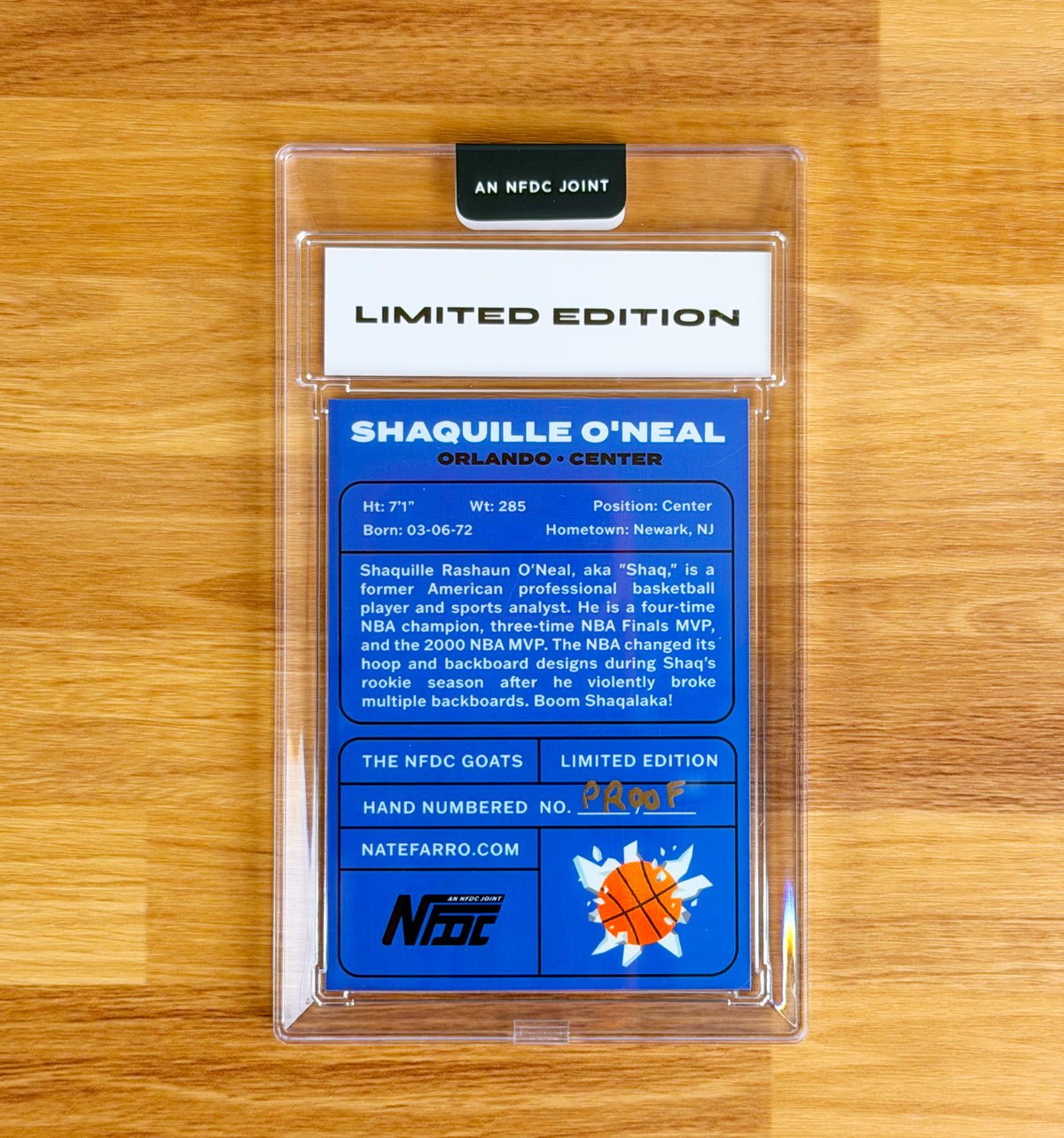 "Shaq Attaq" Shaquille O'Neal Holographic Card