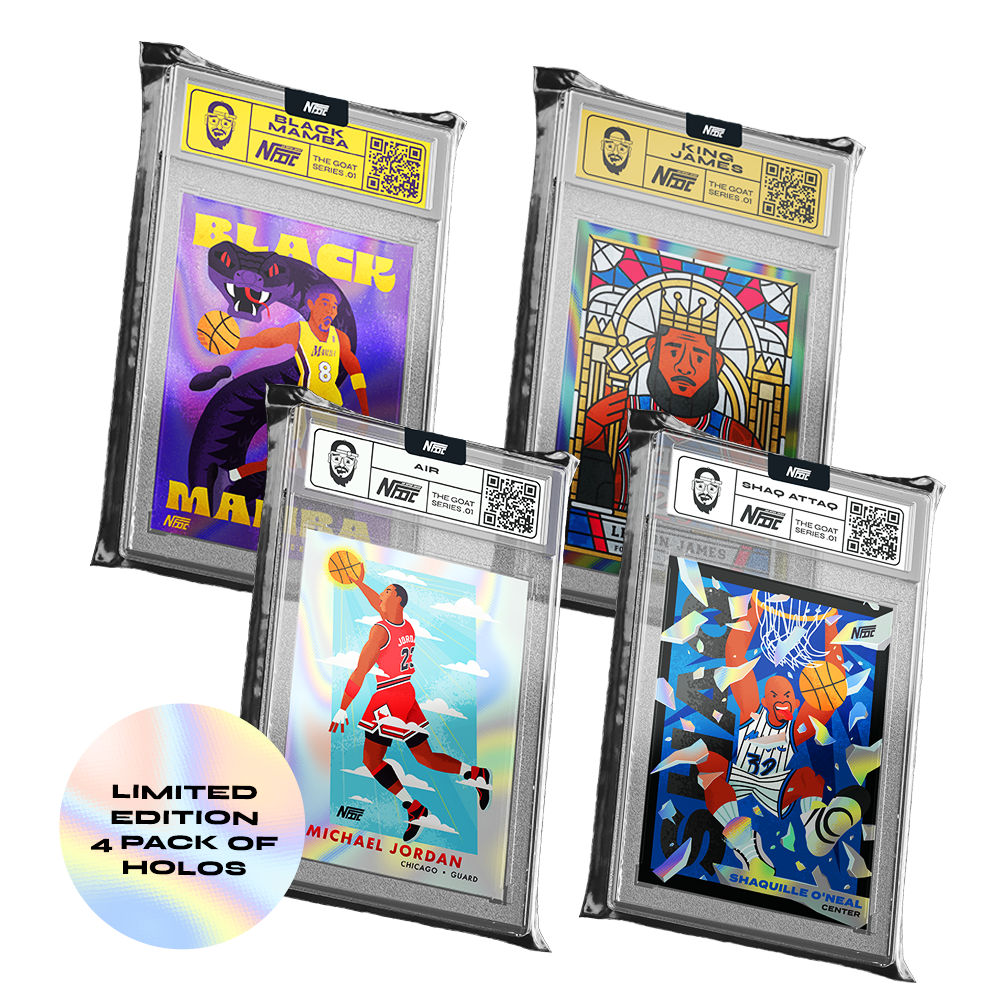 NFDC GOATS 4 Pack - Holographic Trading Cards